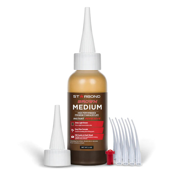 Starbond Brown Medium CA Glue - 2 oz